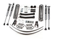 19842001 JEEP CHEROKEE (XJ) 4.5IN LCA SUSP LIFT KITCHRYSLER 8.25 AXLFRT LEAF RR COILFOX SHKS