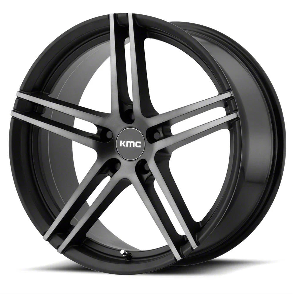 MONOPHONIC 20x9 5x115.00 SATIN BLACK W/ TITANIUM BLACK FACE (25 mm)