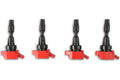 MSD Ignition Coil Blaster Series Hyundai/Kia 1.6L Turbo Red 4-Pack Fits Hyundai Elantra Sport/Kona/Sonata/Tucson/Veloster 2015-2020 1.6L Turbo Engine 2017-2020 Kia Forte Gt/Forte5/ Optima/Soul 1.6L Turbo Engine MSD Ignition