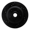 R1 70-72 Ford Galaxie 500 Front Left Drilled & Slotted Black Brake Rotor