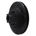 R1 70-72 Ford Galaxie 500 Front Left Drilled & Slotted Black Brake Rotor