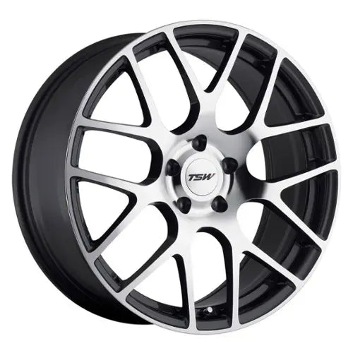 ~(35 lbs. 19X19X10)~ TSW NURBURGRING 17x8.0 5/100 ET45 CB72.1 GUNMETAL W/MIRROR CUT FACE