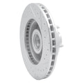 R1 Concepts Brake Rotor Drilled and Slotted Silver Fits Dodge Ram