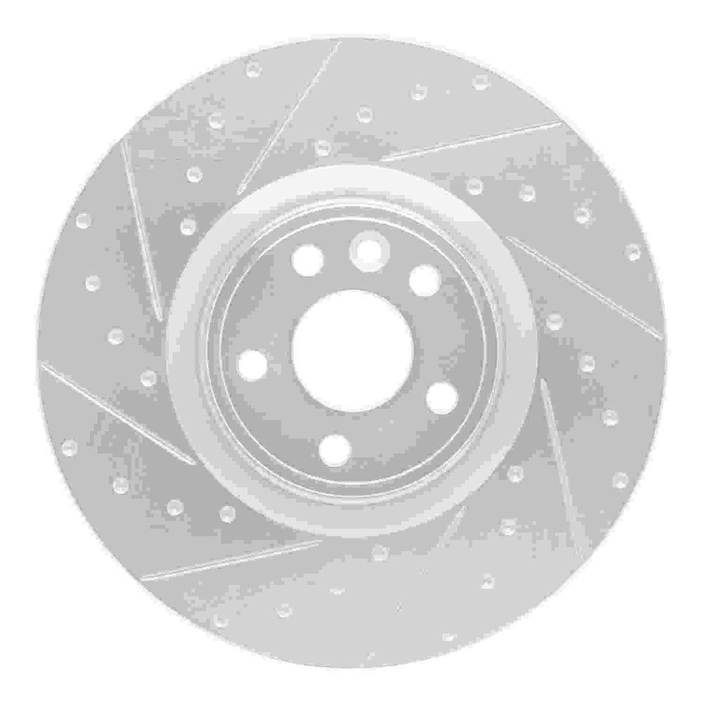 DFC 18-20 Jaguar E-Pace Front Left Drilled & Slotted Silver Brake Rotor