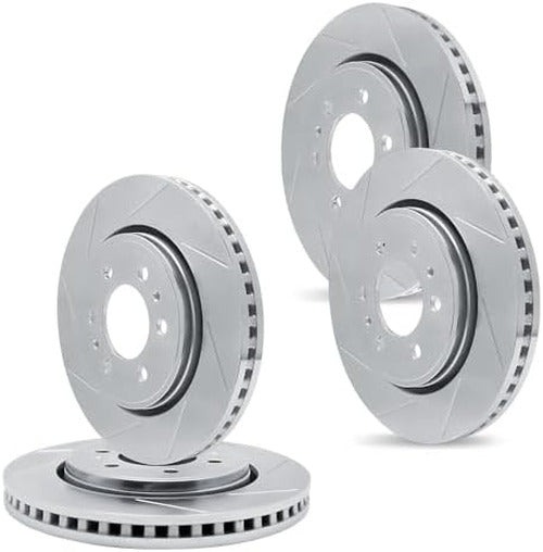 R1 Concepts Brake Rotor- Slotted - Silver Fits Toyota FJ