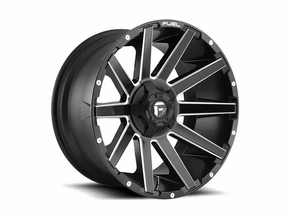 ~(52 lbs. 25X25X13)~ CONTRA 22x10 8x180.00 MATTE BLACK MILLED (-18 mm)