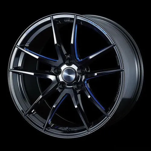 WedsSport RN-55M 18 X 8.0 45 5-114.3 Blue Black Machine