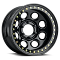 Raceline RT81 Rock 8 17x8in / 5x127 BP / -25mm Offset / 83.82mm Bore - Gloss Black Beadlock Wheel