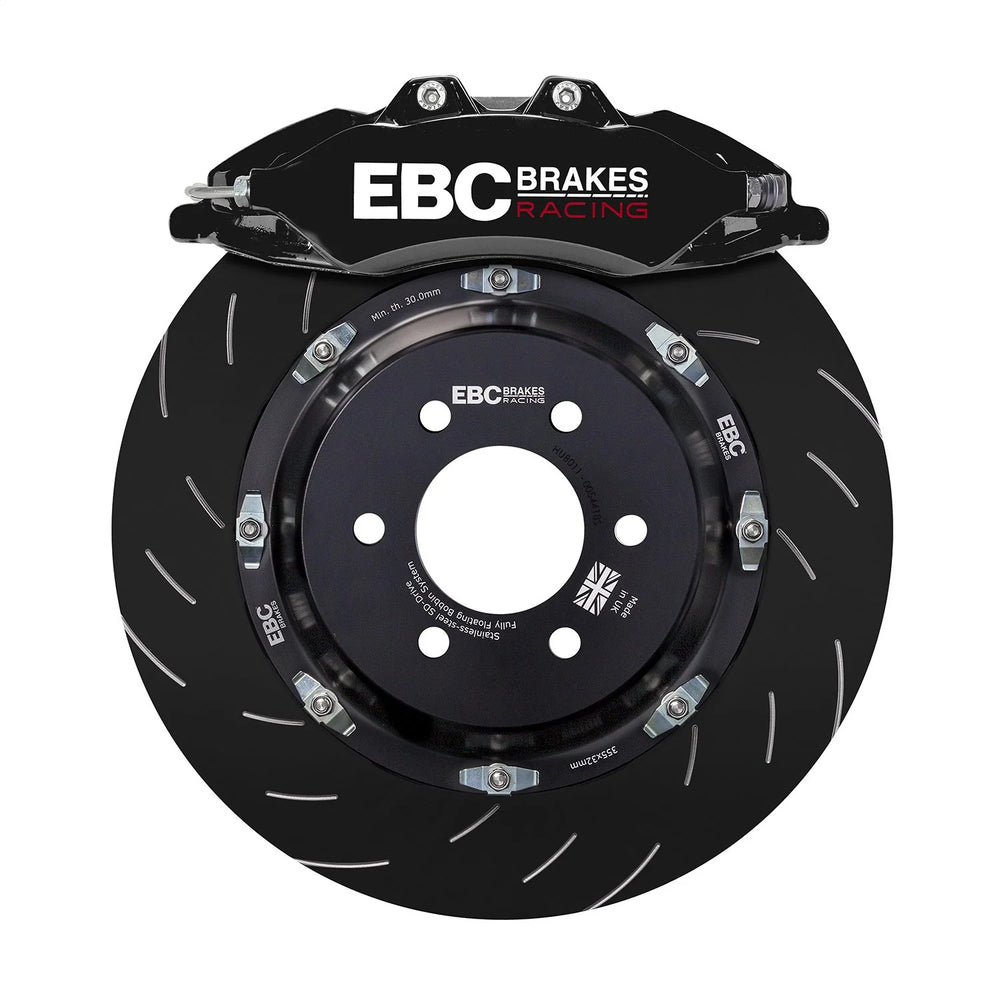 EBC Racing 00-06 BMW M3 (E46) Black Apollo-6 Calipers 355mm Rotors Front Big Brake Kit