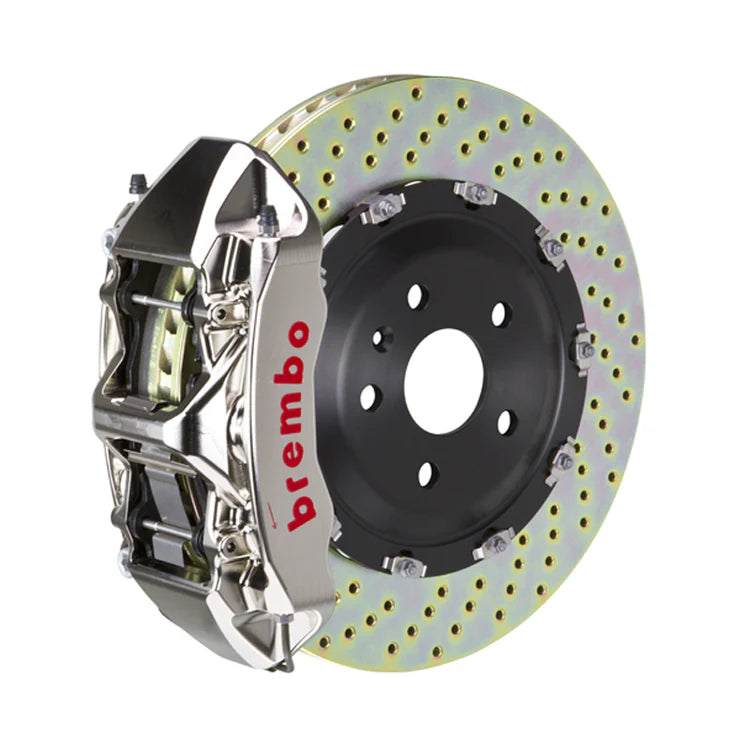 Brembo 05-13 Corvette Front GTR BBK 6 Piston Billet 380x34 2pc Rotor Drilled- Nickel