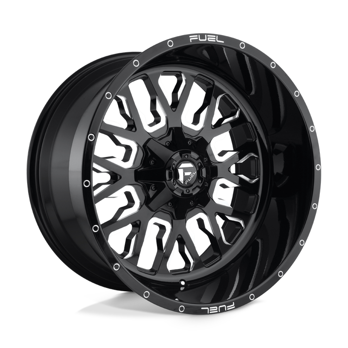 STROKE 17x9 5x114.30/5x127.00 GLOSS BLACK MILLED (1 mm)