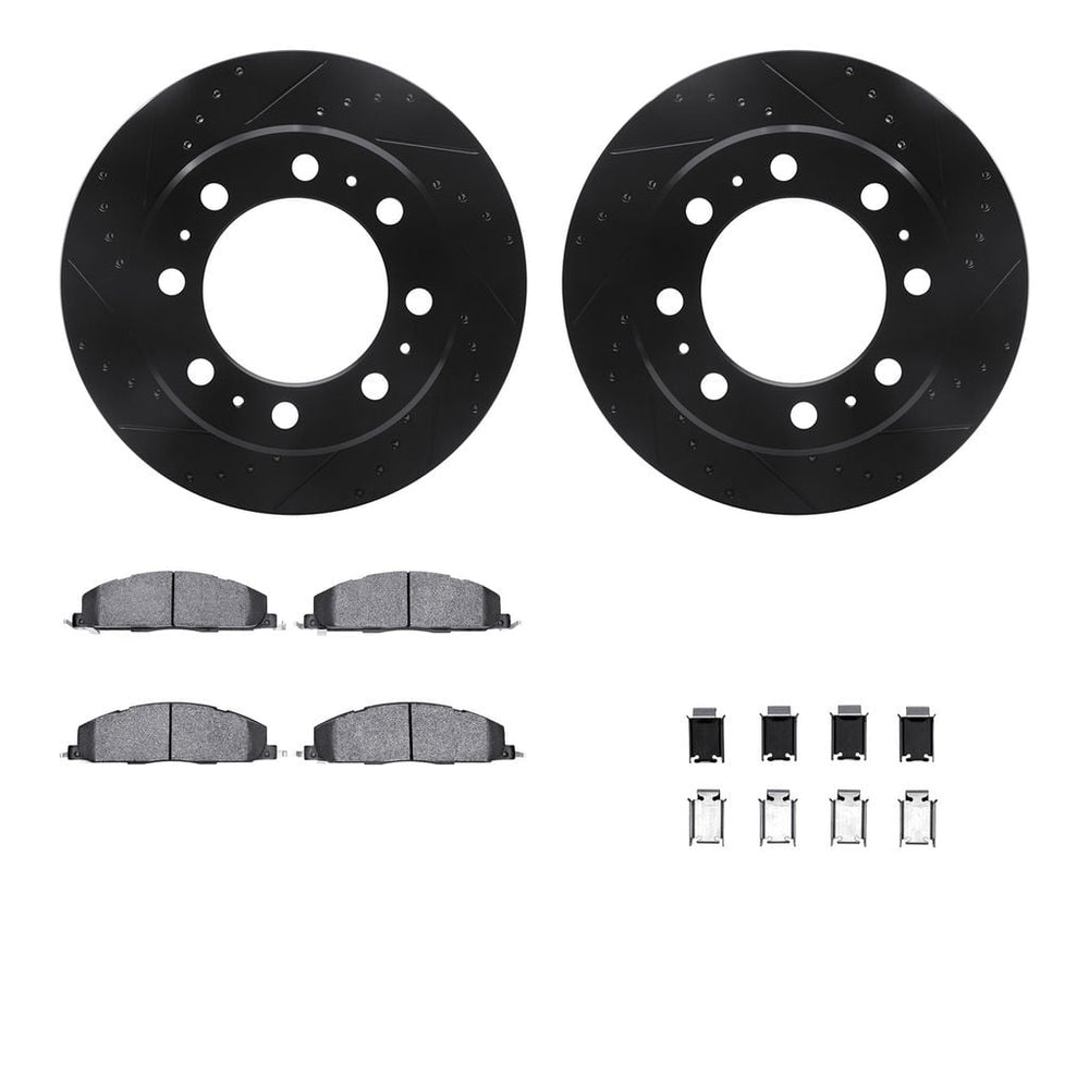R1 Concepts Brake Rotor- Blank with Optimum Oe Pads Hdw Fits Dodge Ram