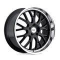 ~(32 lbs. 20X20X11)~ TSW TREMBLANT 18x9.5 5/120 ET35 CB76.1 GLOSS BLACK W/MIRROR CUT LIP