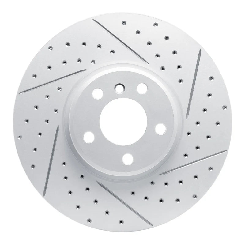 R1 02-06 BMW X5 Front Right Drilled & Slotted Geoperformance Rotor