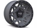 ~(48 lbs. 22X22X10)~ THEORY (9305) MATTE GUNMETAL W/ MATTE BLACK LIP 20X9 8-170 0mm 130.8mm