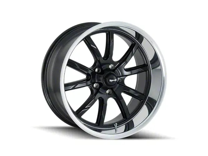 ~(27 lbs. 19X19X8)~ RIDLER 650 MATTE BLACK/POLISHED LIP 17X7 5-114.3 0MM 83.82MM