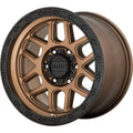~(32 lbs. 20X20X12)~ KM544 17x9 8x170.00 MATTE BRONZE W/ BLACK LIP (18 mm)