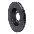 R1 07-21 Ford Expedition Front Left Drilled & Slotted Black Brake Rotor