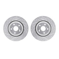 R1 08-21 Lexus NX300 Front Drilled & Slotted Silver Brake Rotor Set