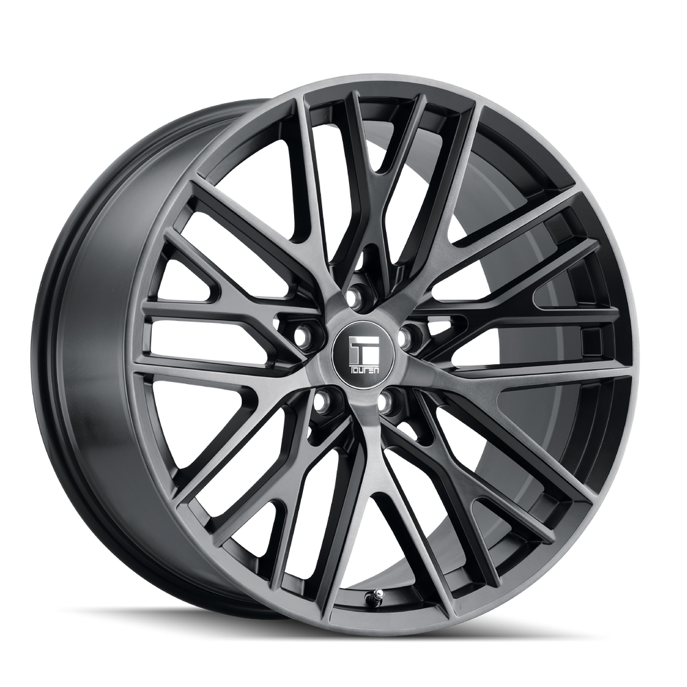 TOUREN TR91 3291 BRUSHED MATTE BLACK W DARK TINT 18X8 5-120 35MM 72.56MM