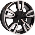 22 IN REPLICA WHEEL CV40 FITS CHEVROLET TAHOE RIM 22X9 BLACK MACH
