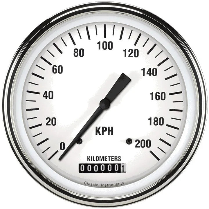 WHITE HOT 5IN SPEEDO 200 KPH