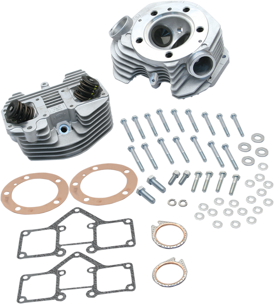 S&S Cycle 79-84 BT Super Stock 3-5/8in Bore Band Style Dual Plug Cylinder Head Kit - Natural