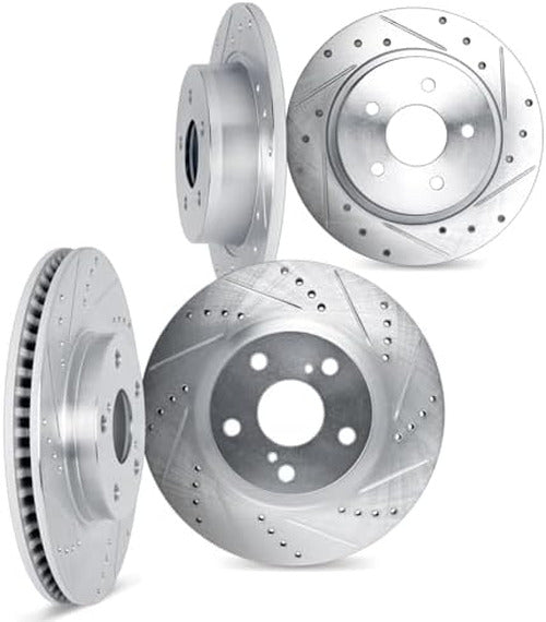 DFC 18-25 Audi Q2 Front & Rear Drilled & Slotted Silver Rotors