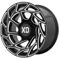 XD860 22X12 6X5.5 G-BLK MILL -44MM