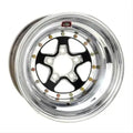 Weld Alumastar 2.0 15X14 / 5x4.75 BP / 5in. BS Black Polished Wheel - Black Double Beadlock MT