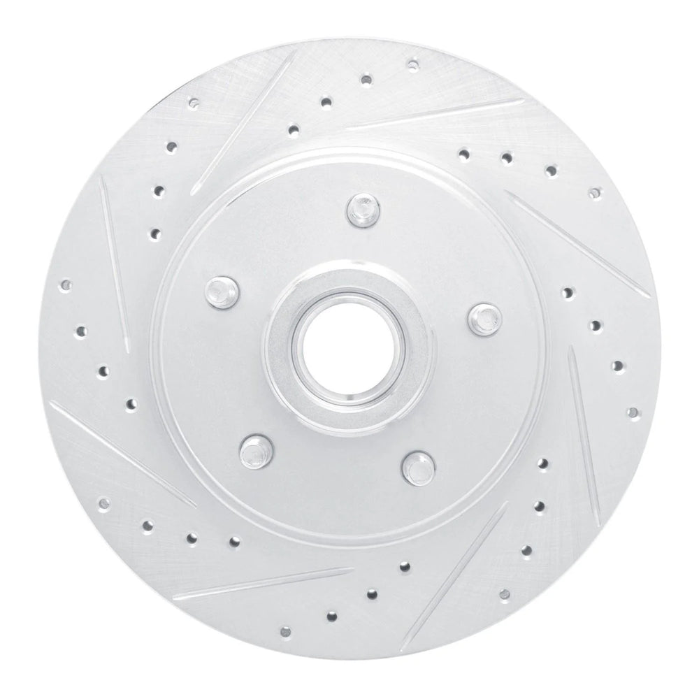DFC 67-72 Cadillac Commercial Chassis Front Left Drilled & Slotted Silver Brake Rotor