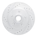 DFC 67-72 Cadillac Commercial Chassis Front Left Drilled & Slotted Silver Brake Rotor