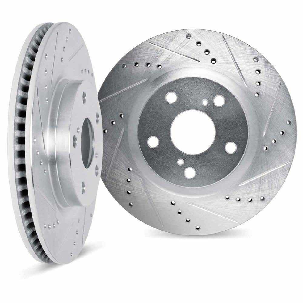 DFC 13-25 Acura ADX Front Drilled & Slotted Silver Rotors