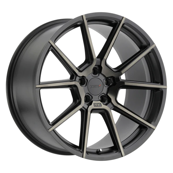 ~(49 lbs. 22X22X12)~ TSW CHRONO 20x10 5/114.3 ET25 CB76.1 MATTE BLACK W/MACHINE FACE AND DARK TINT