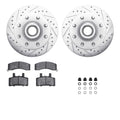 R1 eLINE Series Brake Rotors - D/S - Silver - Perf Off-Road/Tow Pads - Hdw Fits Chevrolet C2500