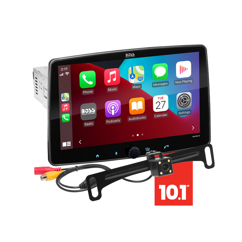 APPLE CARPLAY & ANDROID AUTO CAR MULTIMEDIA PLAYER W/ 10.1IN TOUCHSCREEN SINGLE DIN