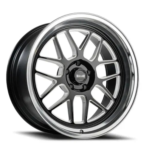 RIDLER 611 611 GLOSS BLACK/MILLED WITH DIAMOND CUT LIP 17X7 5-114.3 0MM 83.82MM