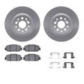R1 Concepts Brake Rotor- Carbon Coated with Ceramic Pads Hdw Fits Honda Clarity
