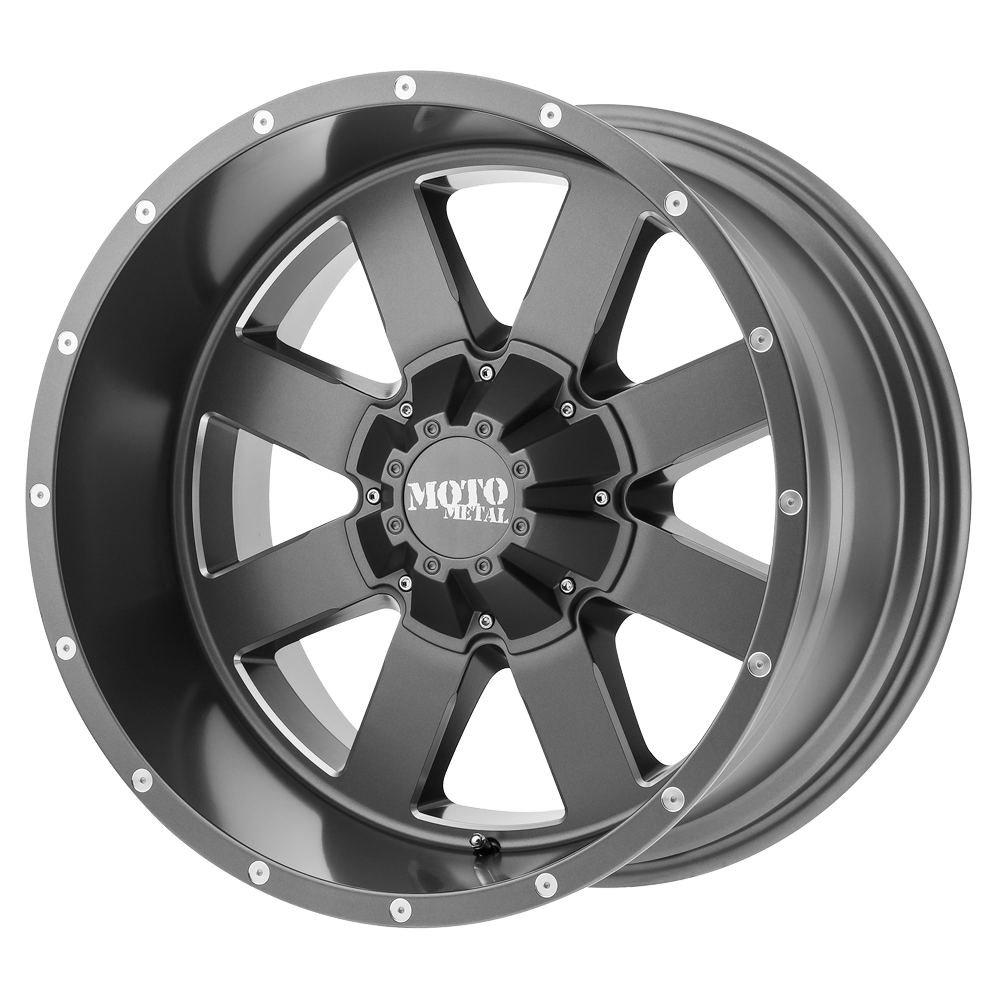 Wheel Pros Moto Metal MO962 18X10 6X4.5 S-GRY MILL -24MM MO96281064424N