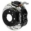 Wilwood 70-76 Porsche 914 Rear Powerlite Brake Kit Dilled & Slotted - Black