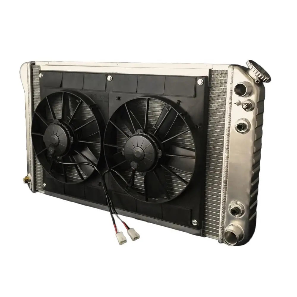 Radiator w/Fans Chevelle LS 64-77 Auto Trans Raw