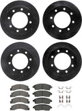 R1 12-22 Ford F-250 Super Duty Front & Rear Drill/Slot Carbon Coated Rotor Set w/Off-Road/Tow Pads