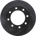 R1 12-22 Ford F-250 Super Duty Front & Rear Drill/Slot Carbon Coated Rotor Set w/Off-Road/Tow Pads