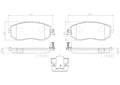 Brembo 13-16 Scion FR-S/2013 Subaru WRX/16-17 Crosstrek Premium NAO Ceramic OE Equivalent Pad - Fr