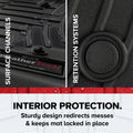 WeatherTech Tan Front Rear and Rear Floorliners Fits -20-23 Acadia Acadia Denali 451080-1-2-4