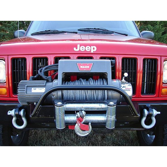 Rock Hard 4x4 Bolt On Front Bumper Winch Plate with Fairlead Mount for Jeep Cherokee XJ Comanche and Grand Cherokee WJ and ZJ [RH-1015-A]