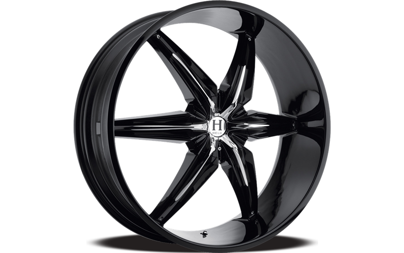 HE866 22X9.5 5X112/120 G-BLK W/ ACCENTS 10MM