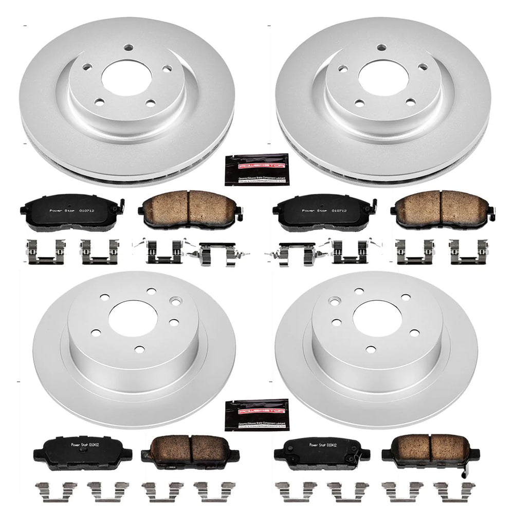 Power Stop 10-13 Nissan Altima Front & Rear Z17 Evolution Geomet Coated Brake Kit