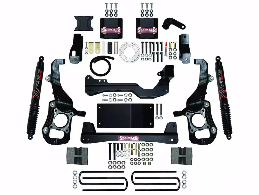 21C FORD F150 4WD 6 IN LIFT KIT BLACK MAX SHOCKS.