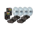 Street Axle Pack, Drilled & Slotted, 4 Wheel